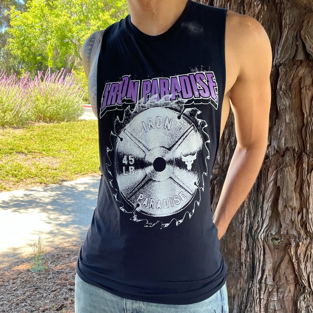 PROJECT ROCK IRON PARADISE UNDER ARMOUR MEN TANK TOP DWAYNE JOHNSON SLEEVELESS X - Picture 3 of 16
